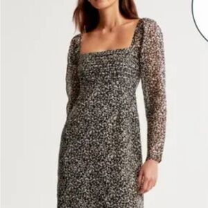NWT Abercrombie Black Chiffon Dress XXS